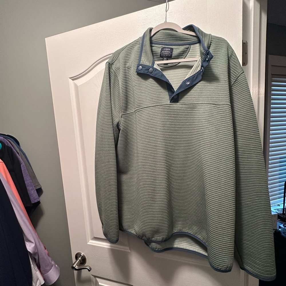 Jcrew factory quilted knit pull over